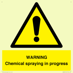 WARNING Chemical spraying in progress